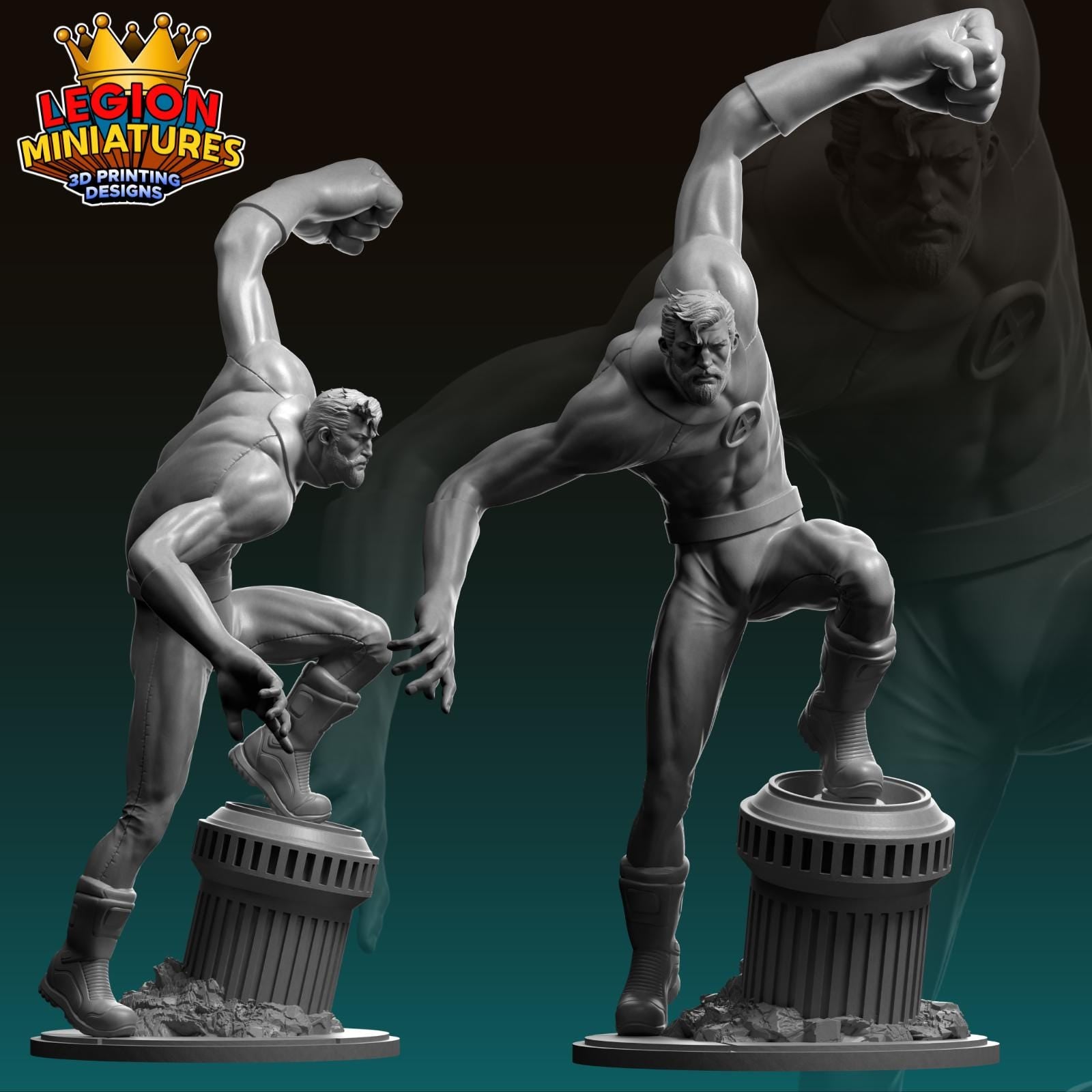 Mr Fantastic Fan-Art 40mm Miniature (Sculpted by Legion Miniatures) (Crisis Protocol Proxy/Alternative)