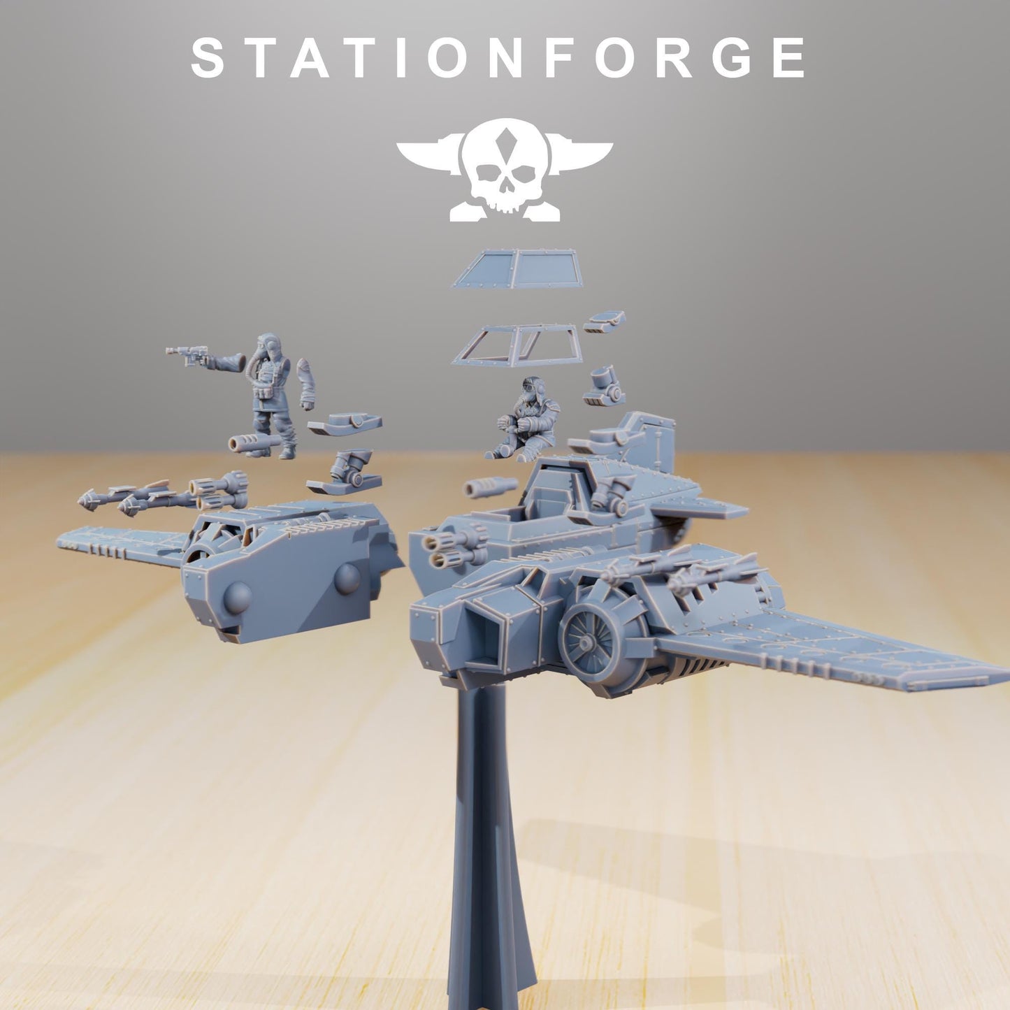 GrimGuard SF-19A Fighter Plane (sculpted by Stationforge)