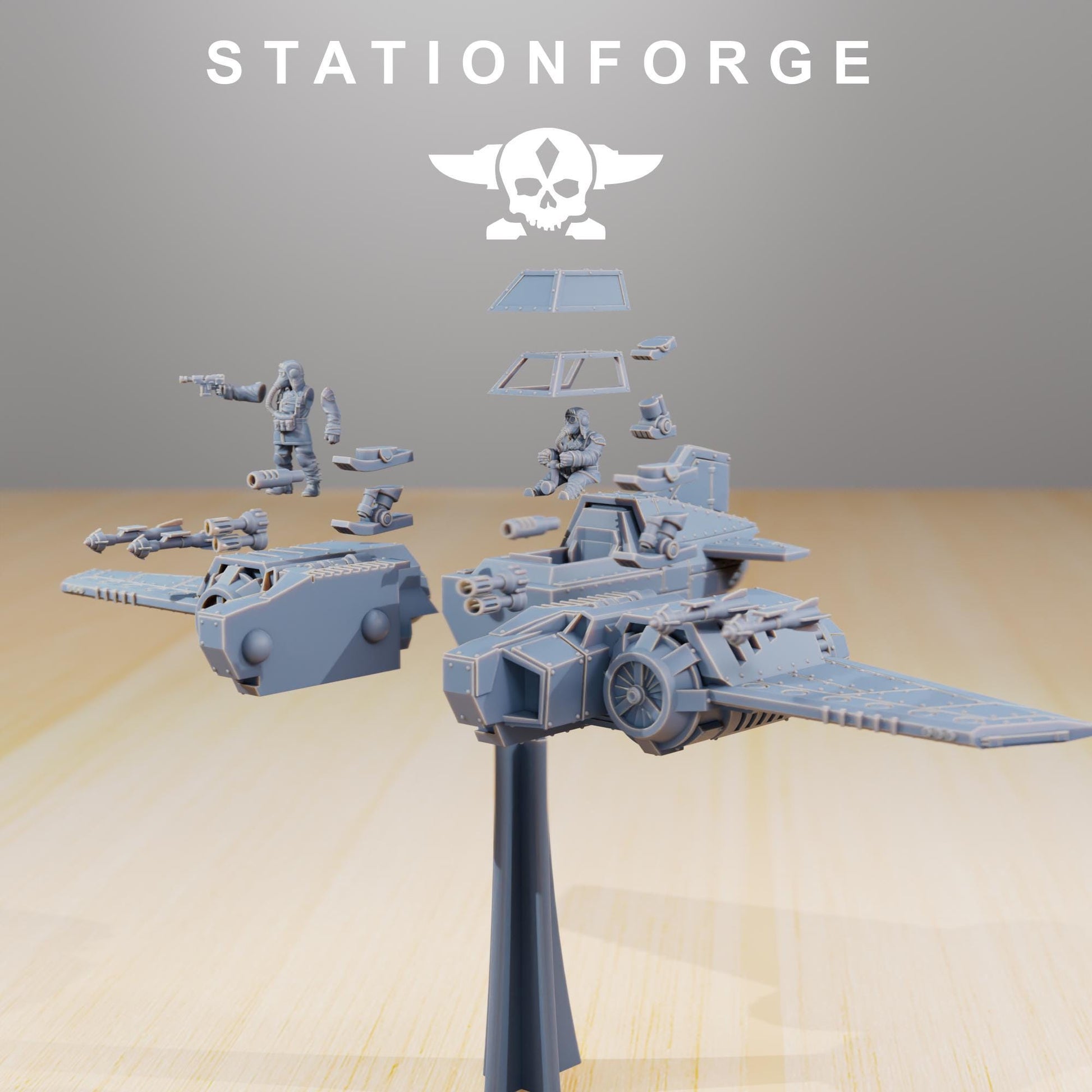 GrimGuard SF-19A Fighter Plane (sculpted by Stationforge)