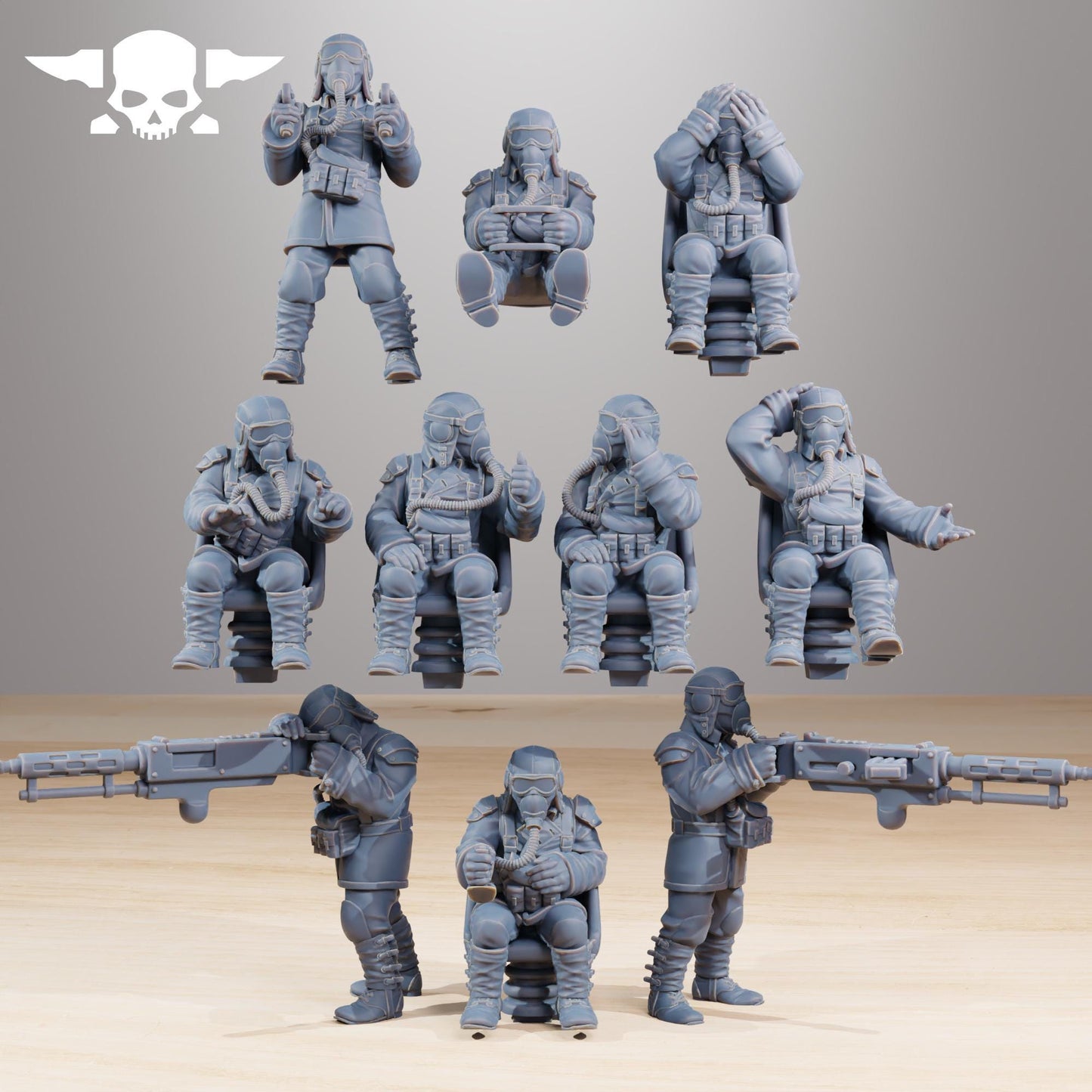GrimGuard Flying Fortess - Bomber with Interior (sculpted by Stationforge)