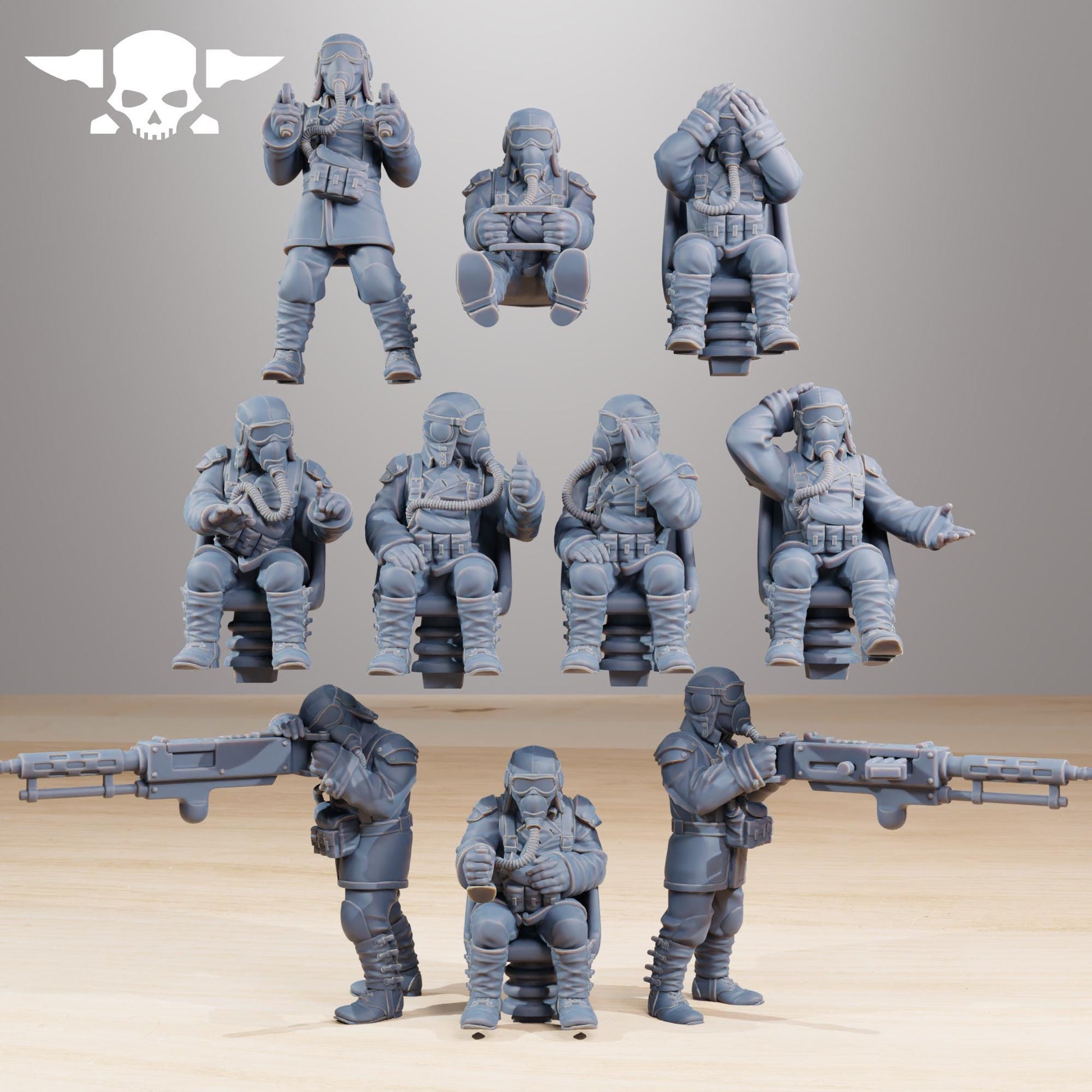 GrimGuard Flying Fortess - Bomber with Interior (sculpted by Stationforge)