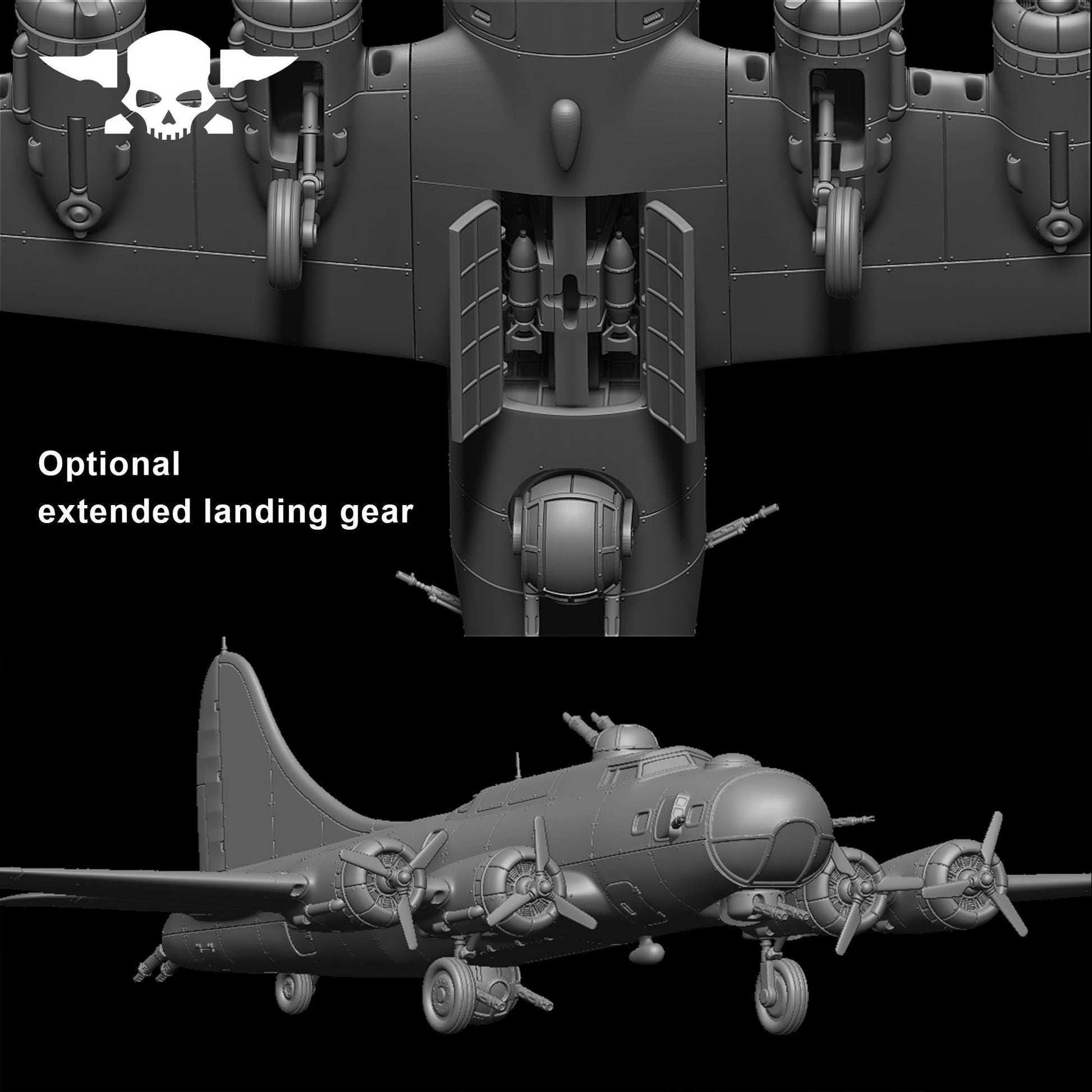 GrimGuard Flying Fortess - Bomber with Interior (sculpted by Stationforge)
