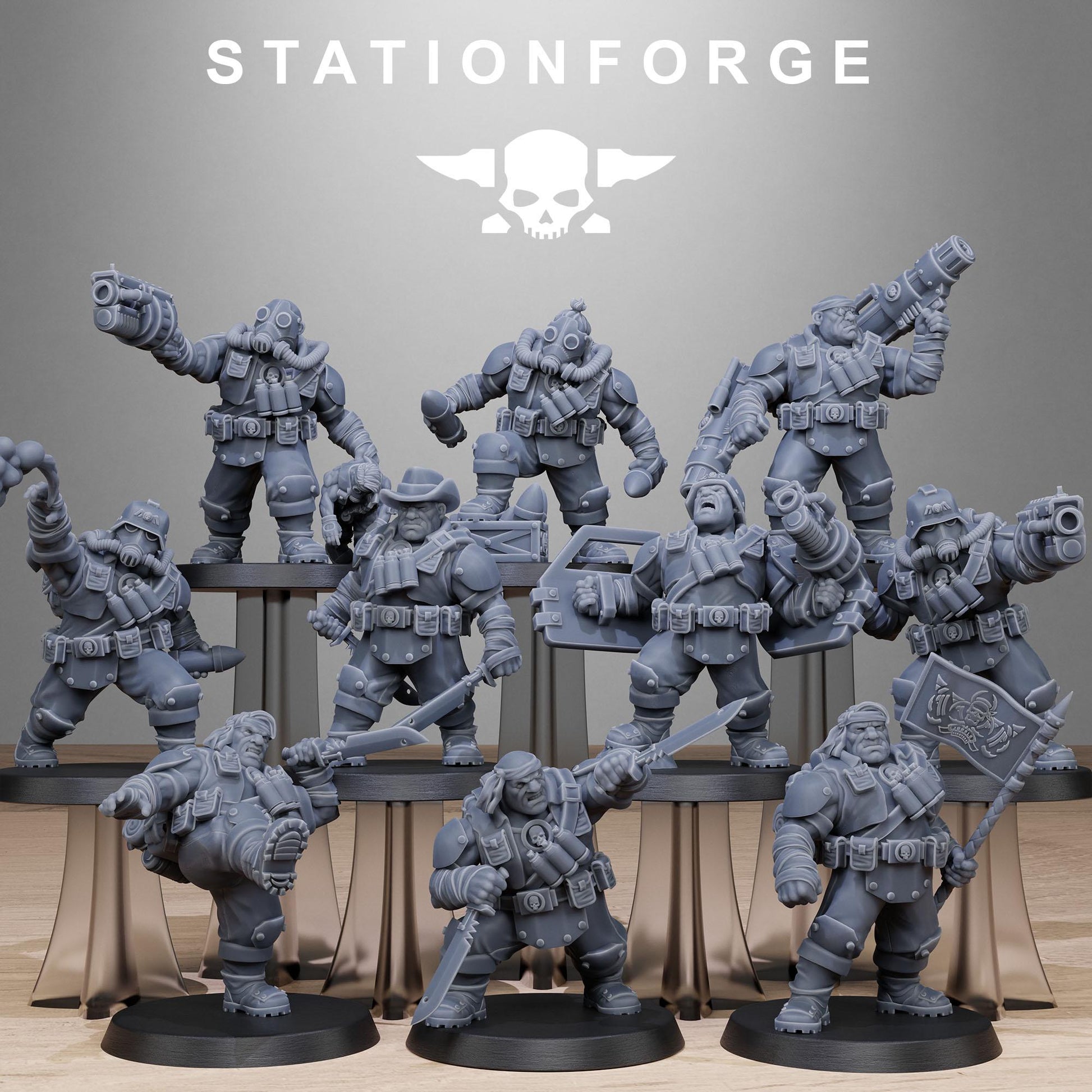 Grim Guard Jungle Fighter Mutants - set of 10 (sculpted by Stationforge)