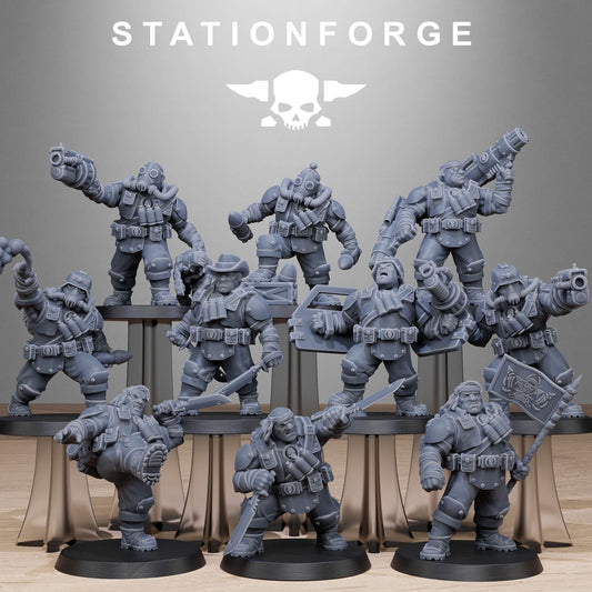 Grim Guard Jungle Fighter Mutants - set of 10 (sculpted by Stationforge)