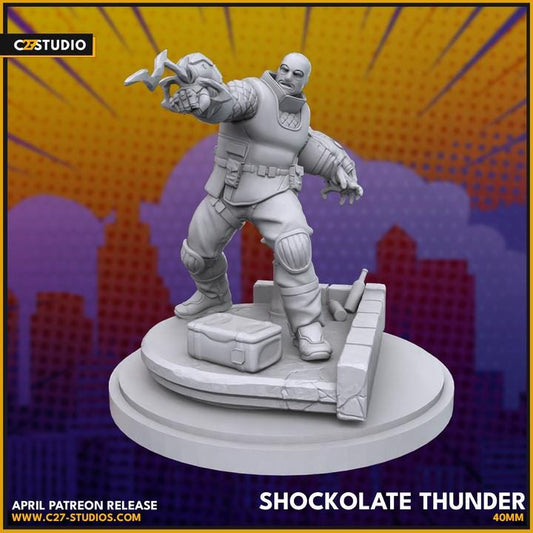 Ultimate Shocker / Shockolate Thunder 40mm miniature (sculpted by C27 collectibles) (Crisis Protocol Proxy/Alternative)