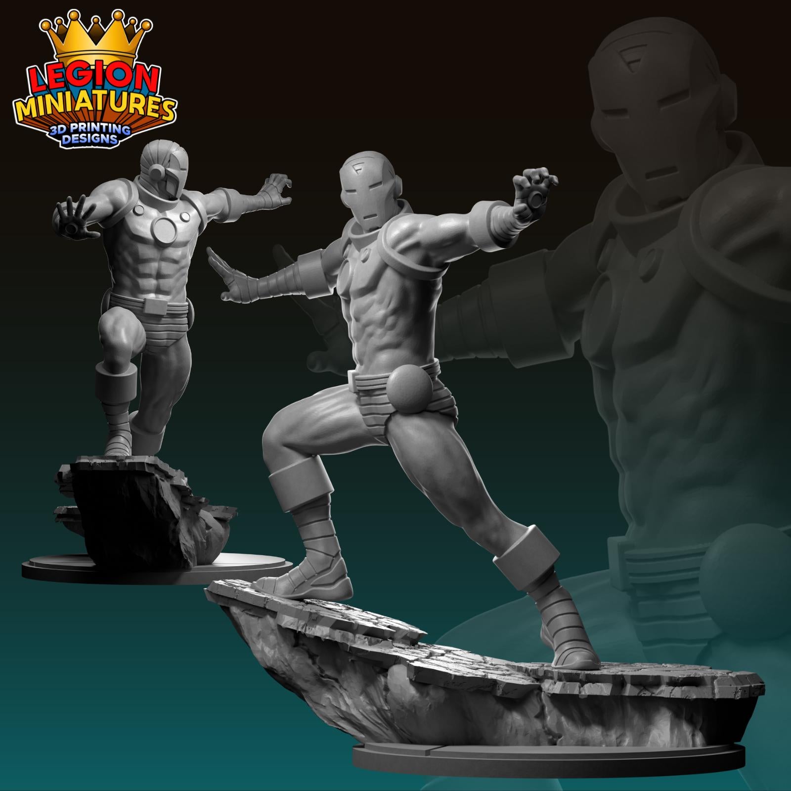 Iron Man Fan-Art 40mm Miniature (Sculpted by Legion Miniatures) (Crisis Protocol Proxy/Alternative)