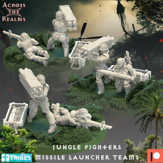 Jungle Fighters Missile Launcher Team - 4 miniatures (sculpted by Across the Realms)