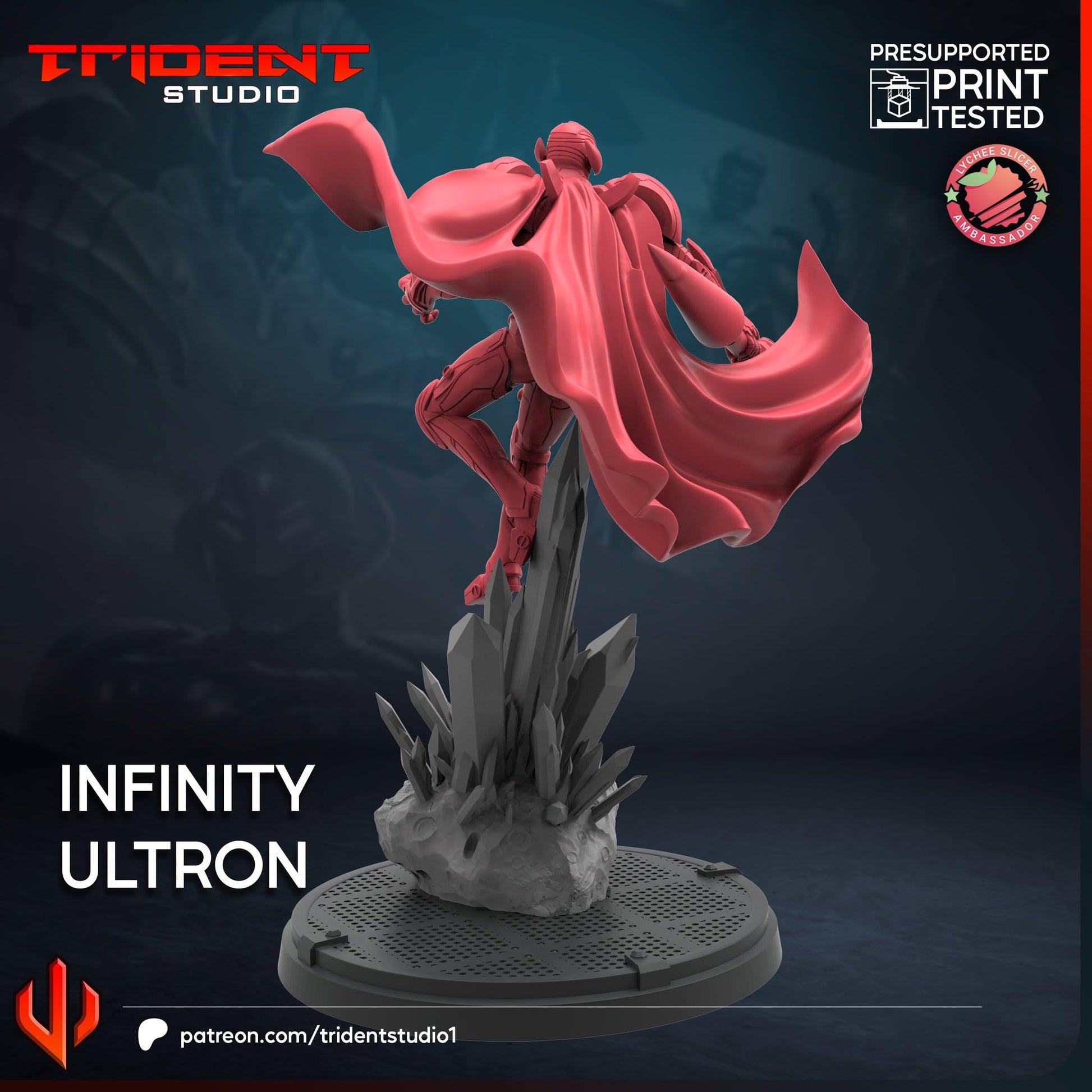Infinity Ultron (Fan art sculpted by Trident Studio) (Crisis Protocol Proxy/Alternative)