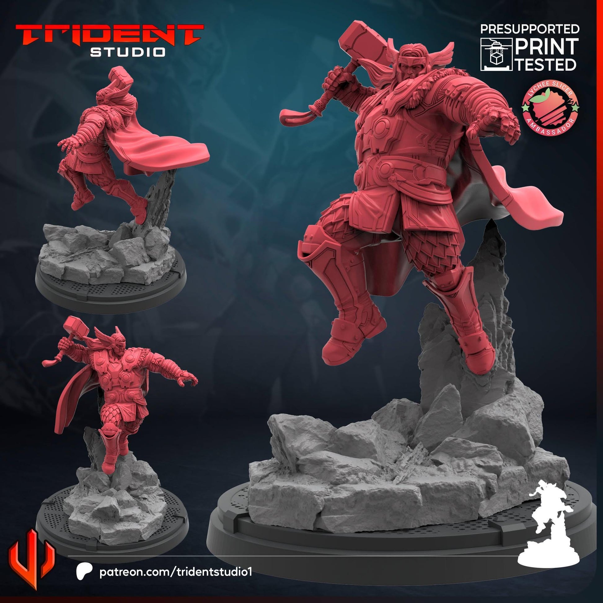 Thor Rivals (Fan art sculpted by Trident Studio) (Crisis Protocol Proxy/Alternative)