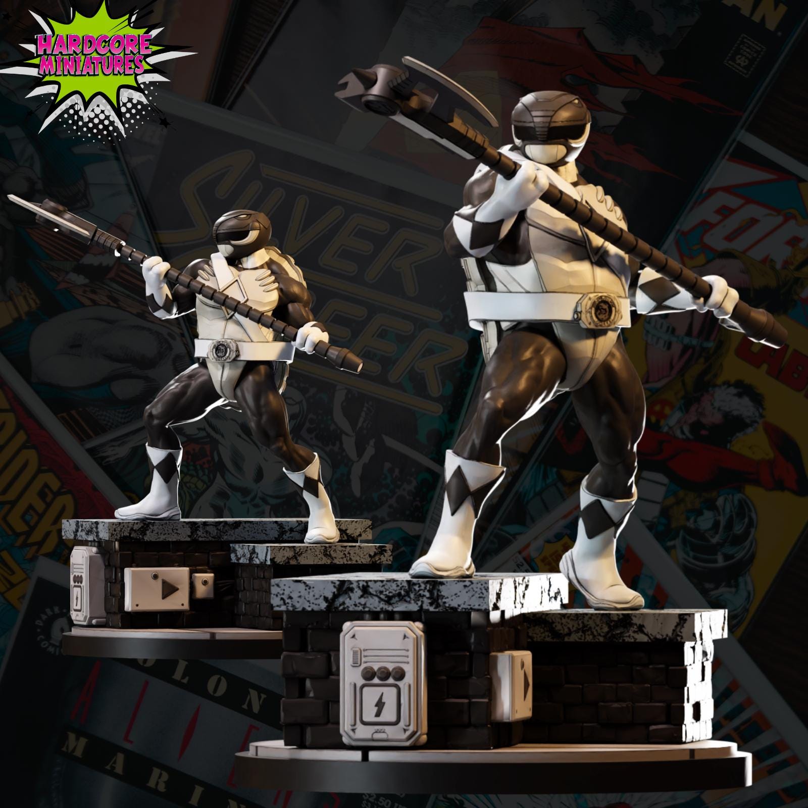 Donatello Ranger - Fan Art 40mm Miniature (Sculpted by Hardcore Miniatures) (Crisis Protocol Proxy/Alternative)