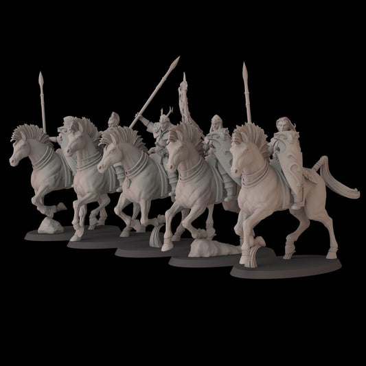 Elven Lance Raiders - set of 5 (Sculpted by Fantasy Cult Miniatures)