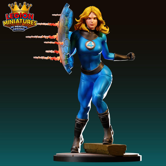 Invisible Woman Fan-Art 40mm Miniature (Sculpted by Legion Miniatures) (Crisis Protocol Proxy/Alternative)