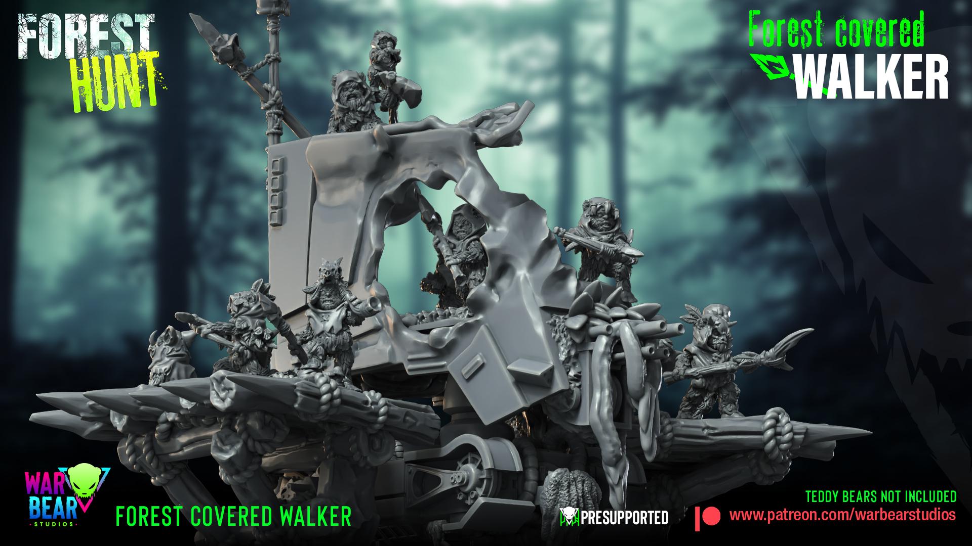 Forest Covered Walker - terrain set (Sculpted by War Bear Studios)