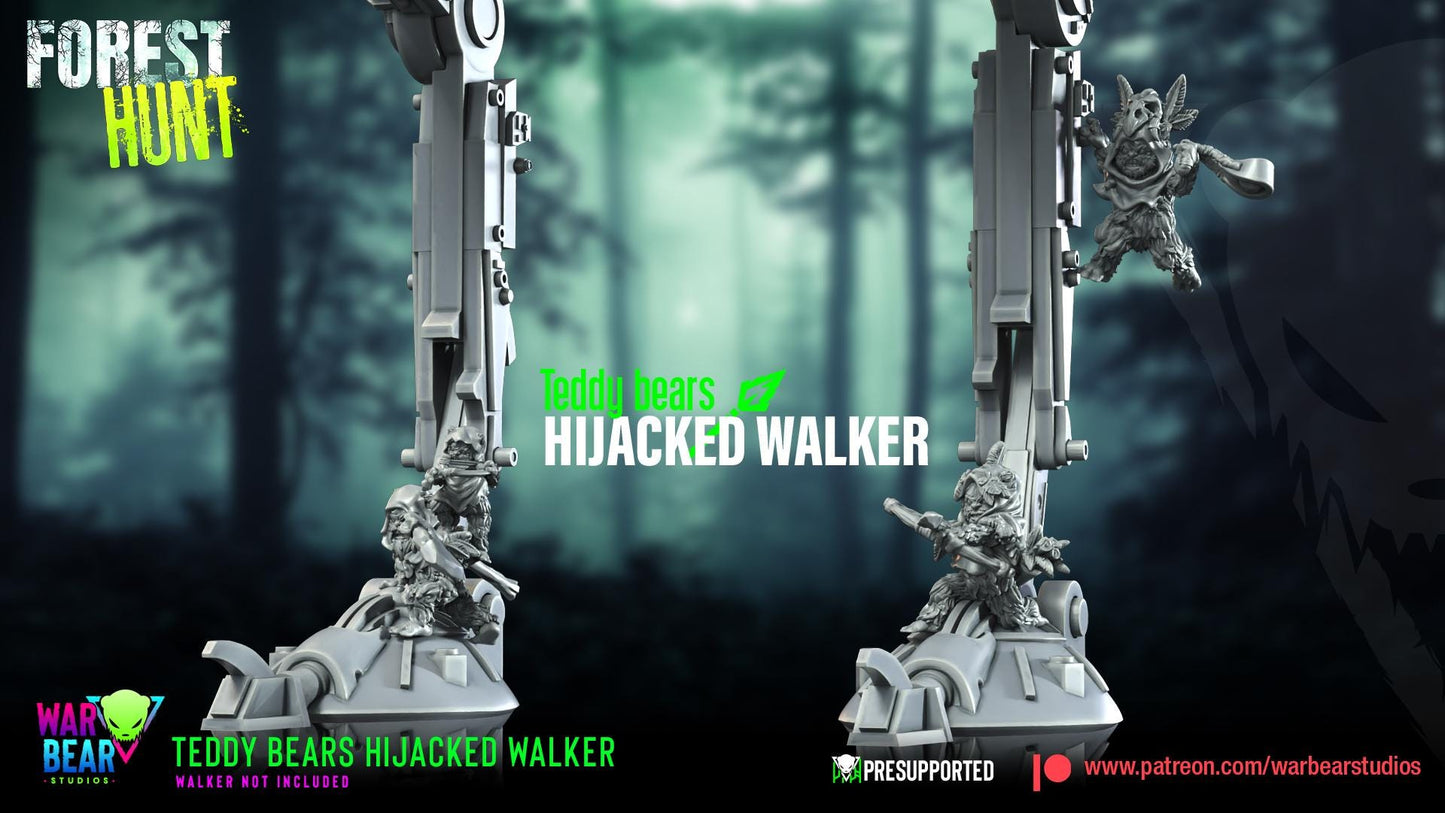 Hijacker Teddy Bears - set of 8 - does not include Walker (Sculpted by War Bear Studios)