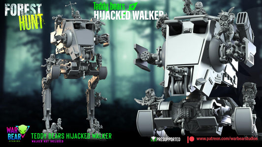 Hijacker Teddy Bears - set of 8 - does not include Walker (Sculpted by War Bear Studios)