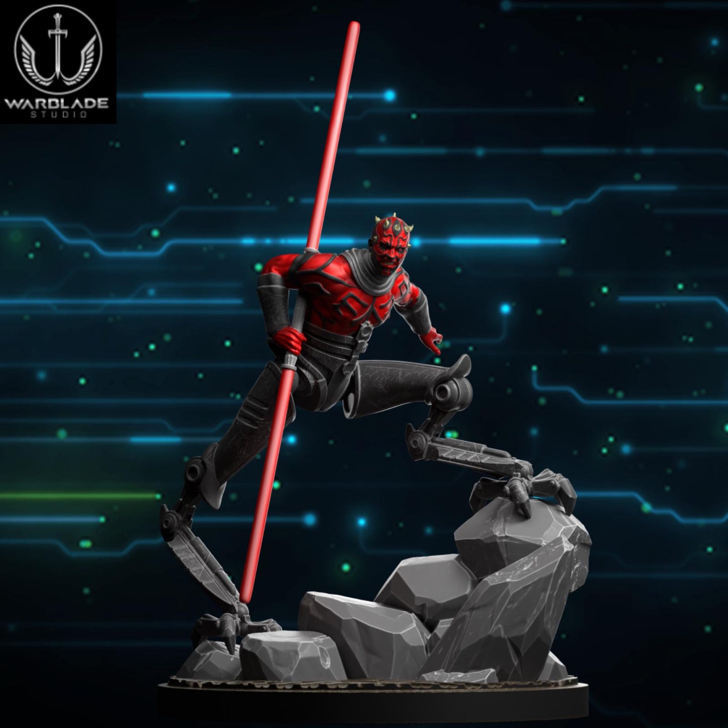 Darth Maul - Fan Art (40mm miniature - sculpted by Warblade Studios)