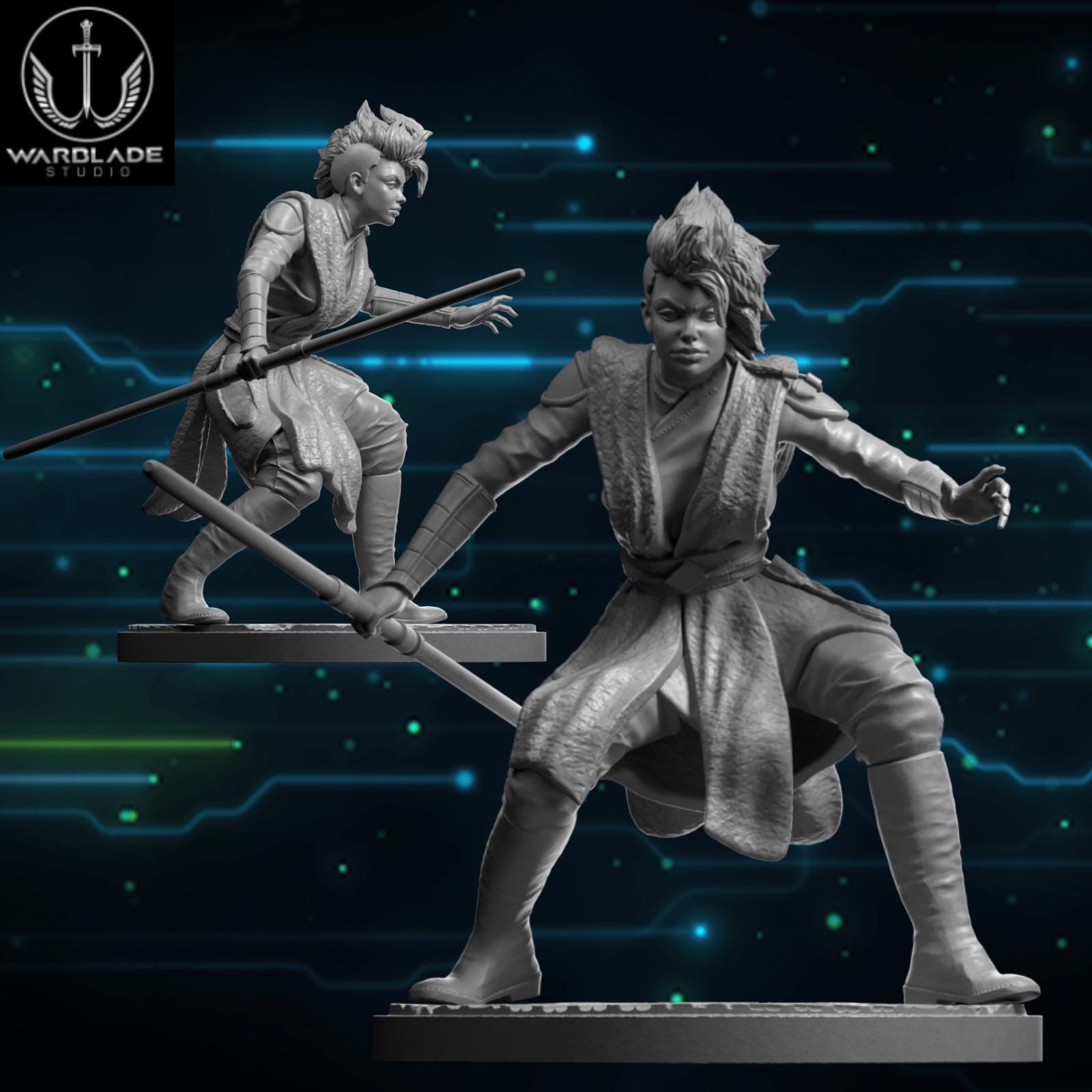 Keeve Trennis - Fan Art (40mm miniature - sculpted by Warblade Studios)