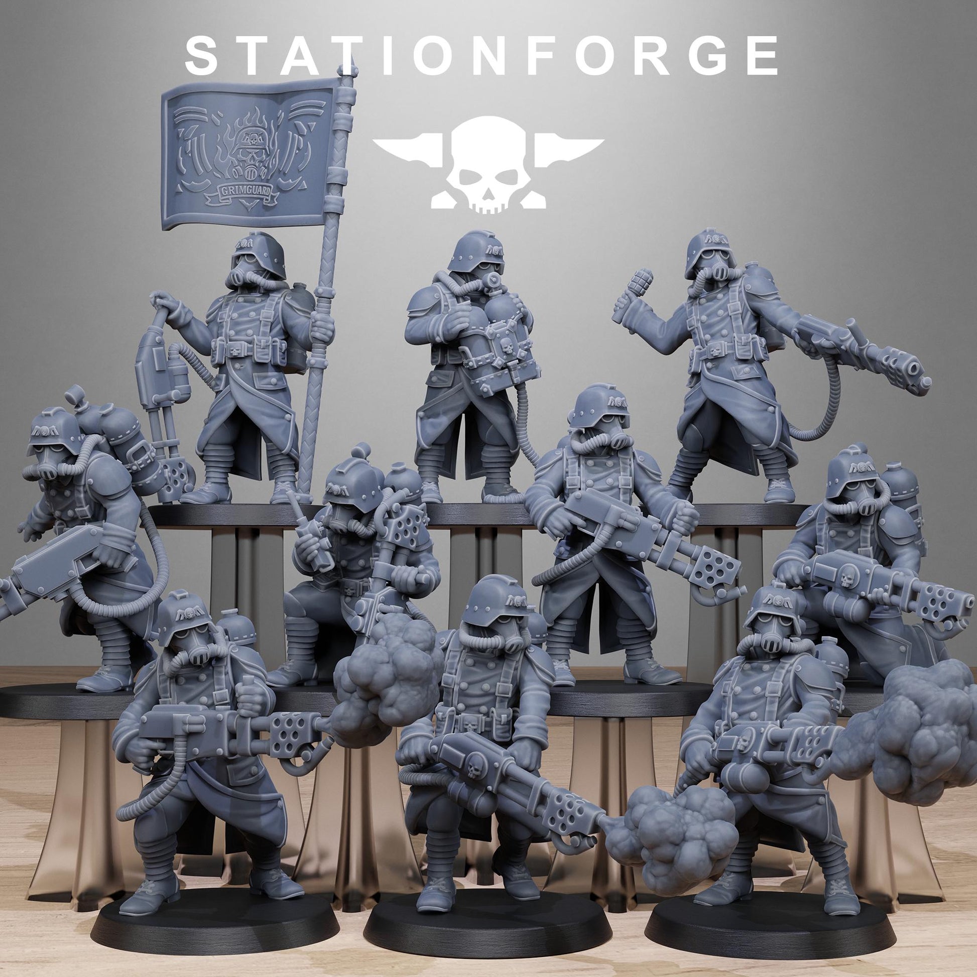 Grim Guard Flamers - set of 10 (sculpted by Stationforge)
