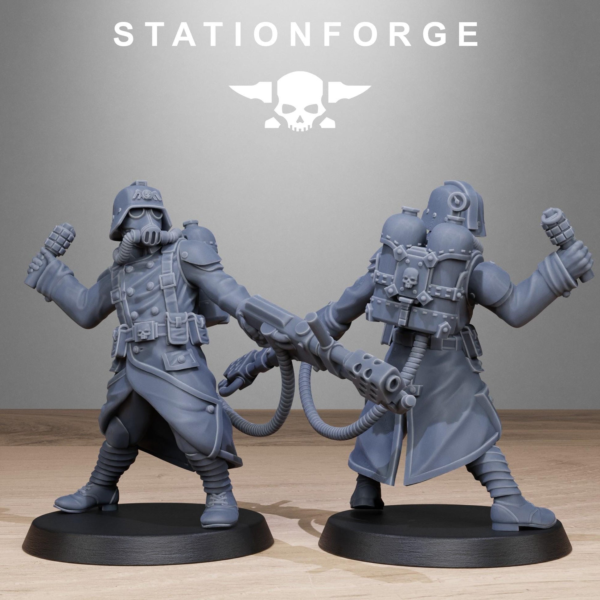 Grim Guard Flamers - set of 10 (sculpted by Stationforge)