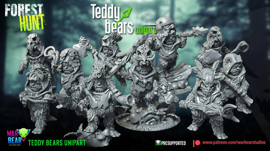 Teddy Bears - set of 10 (Sculpted by War Bear Studios)