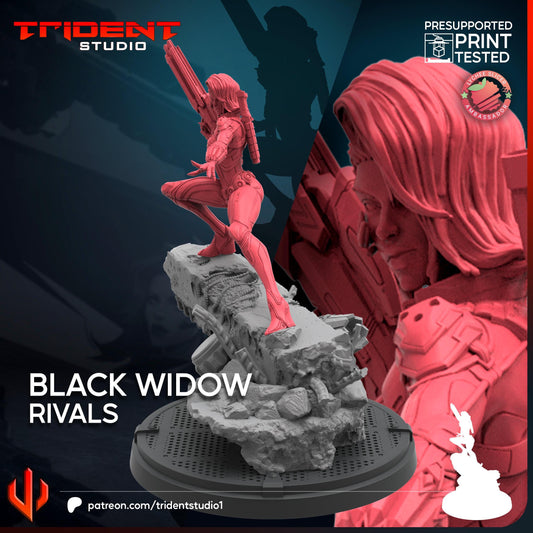Black Widow - Rivals (Fan art sculpted by Trident Studio) (Crisis Protocol Proxy/Alternative)