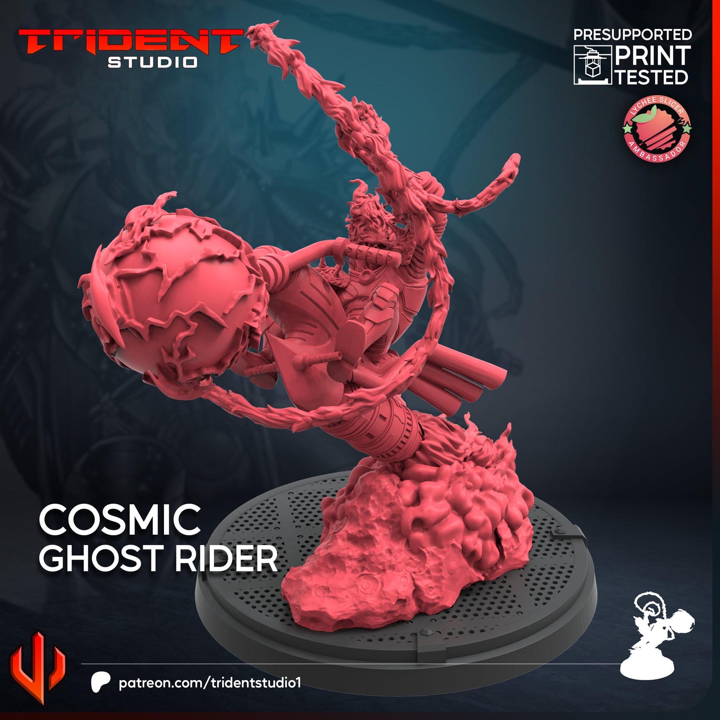 Cosmic Ghost Rider (Fan art sculpted by Trident Studio) (Crisis Protocol Proxy/Alternative)