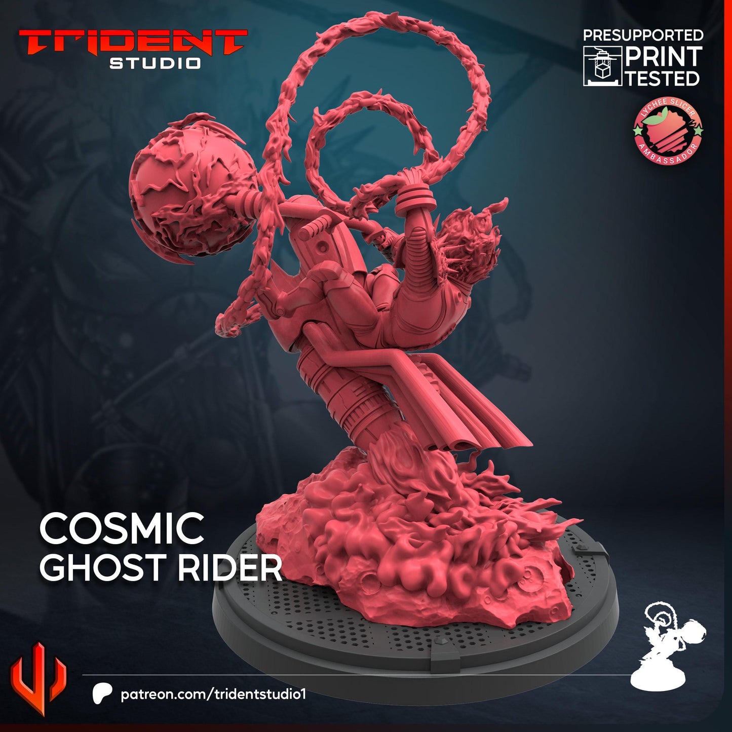 Cosmic Ghost Rider (Fan art sculpted by Trident Studio) (Crisis Protocol Proxy/Alternative)