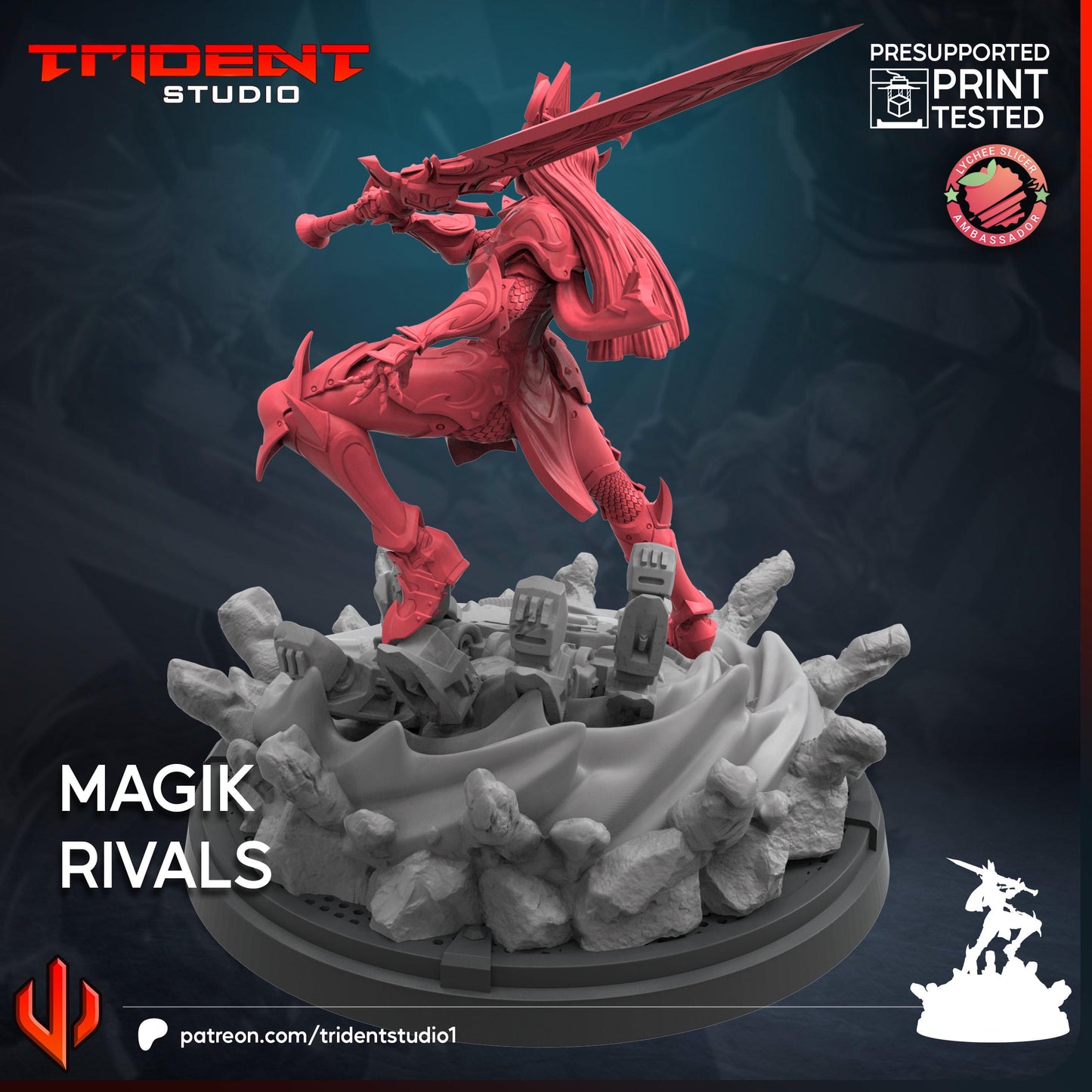 Magik - Rivals (Fan art sculpted by Trident Studio) (Crisis Protocol Proxy/Alternative)