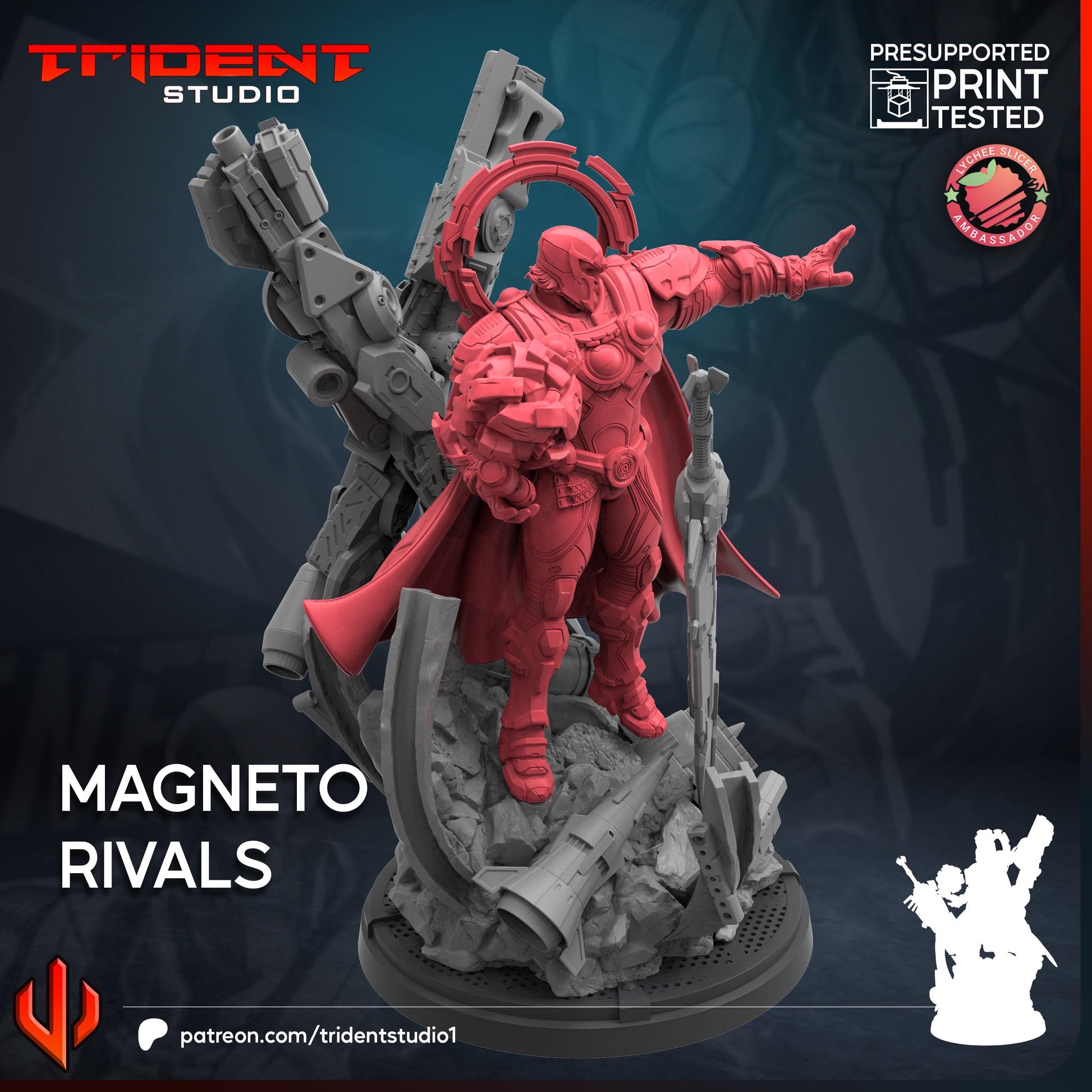 Magneto - Rivals (Fan art sculpted by Trident Studio) (Crisis Protocol Proxy/Alternative)