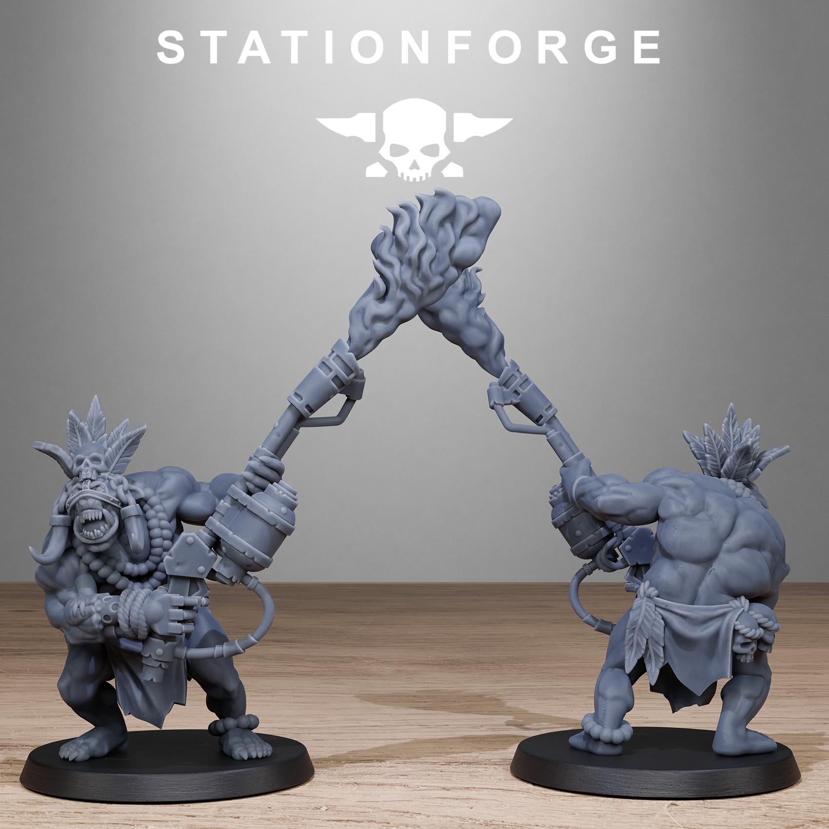 Orkaz Tribal Infantry - set of 10 (sculpted by Stationforge)