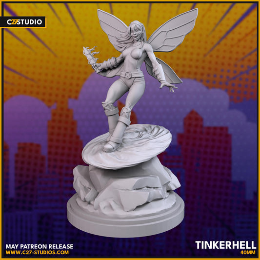 Pixie / Tinkerhell 40mm miniature (sculpted by C27 collectibles) (Crisis Protocol Proxy/Alternative)