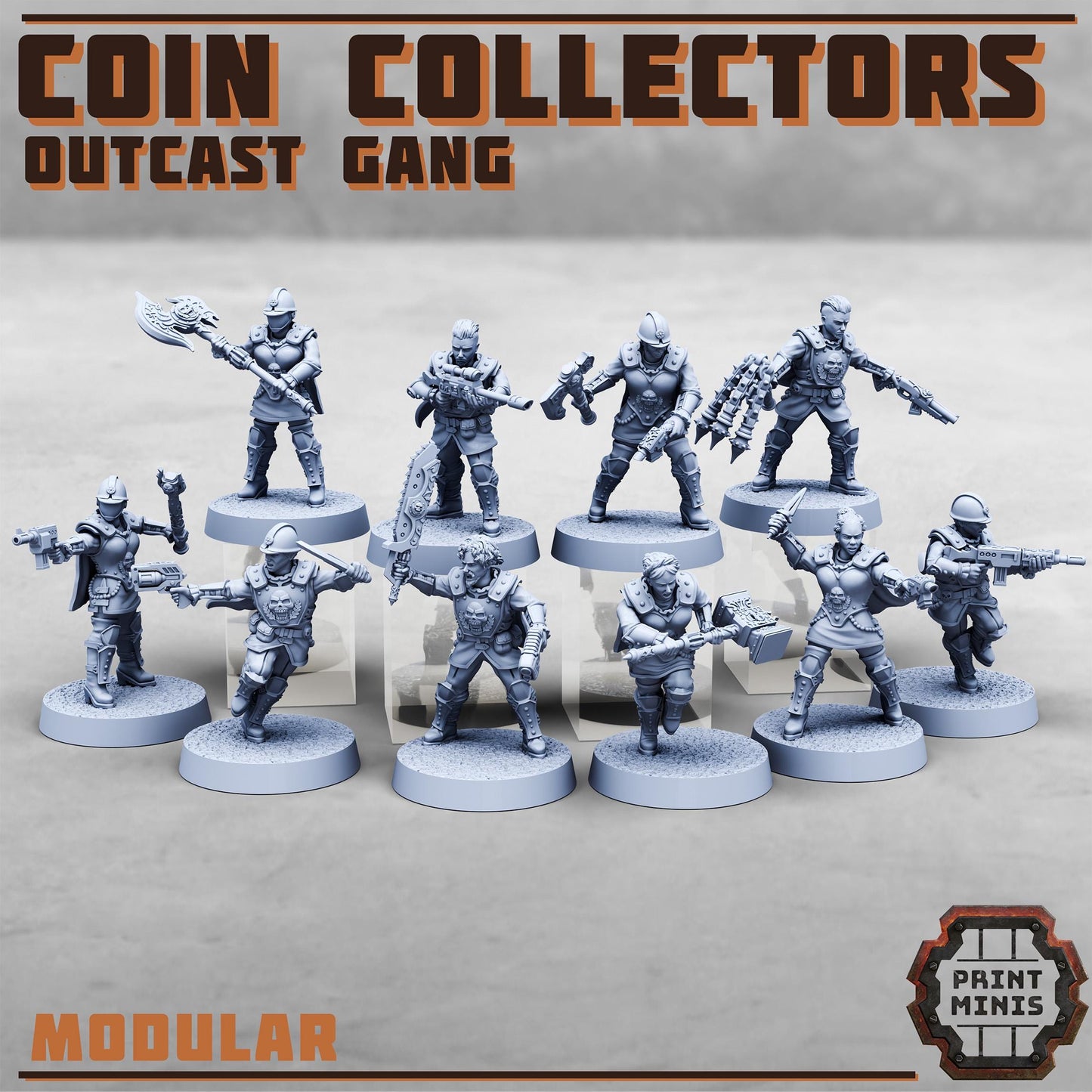 Coin Collectors - Outcast Gang (set of 10) by Print Minis