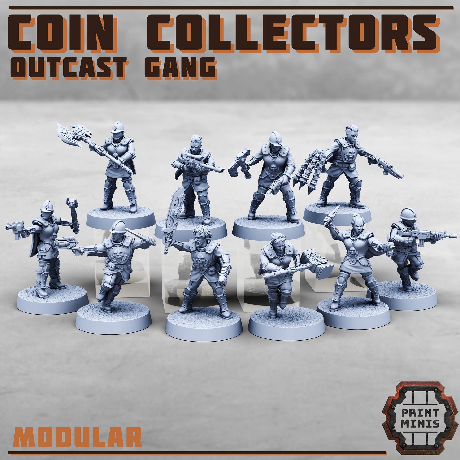 Coin Collectors - Outcast Gang (set of 10) by Print Minis