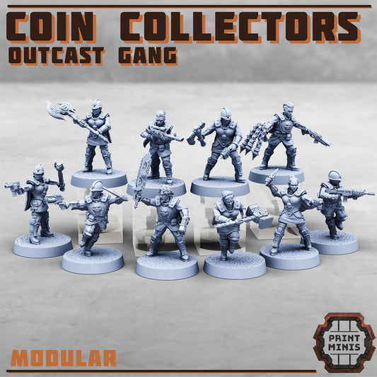 Coin Collectors - Outcast Gang (set of 10) by Print Minis