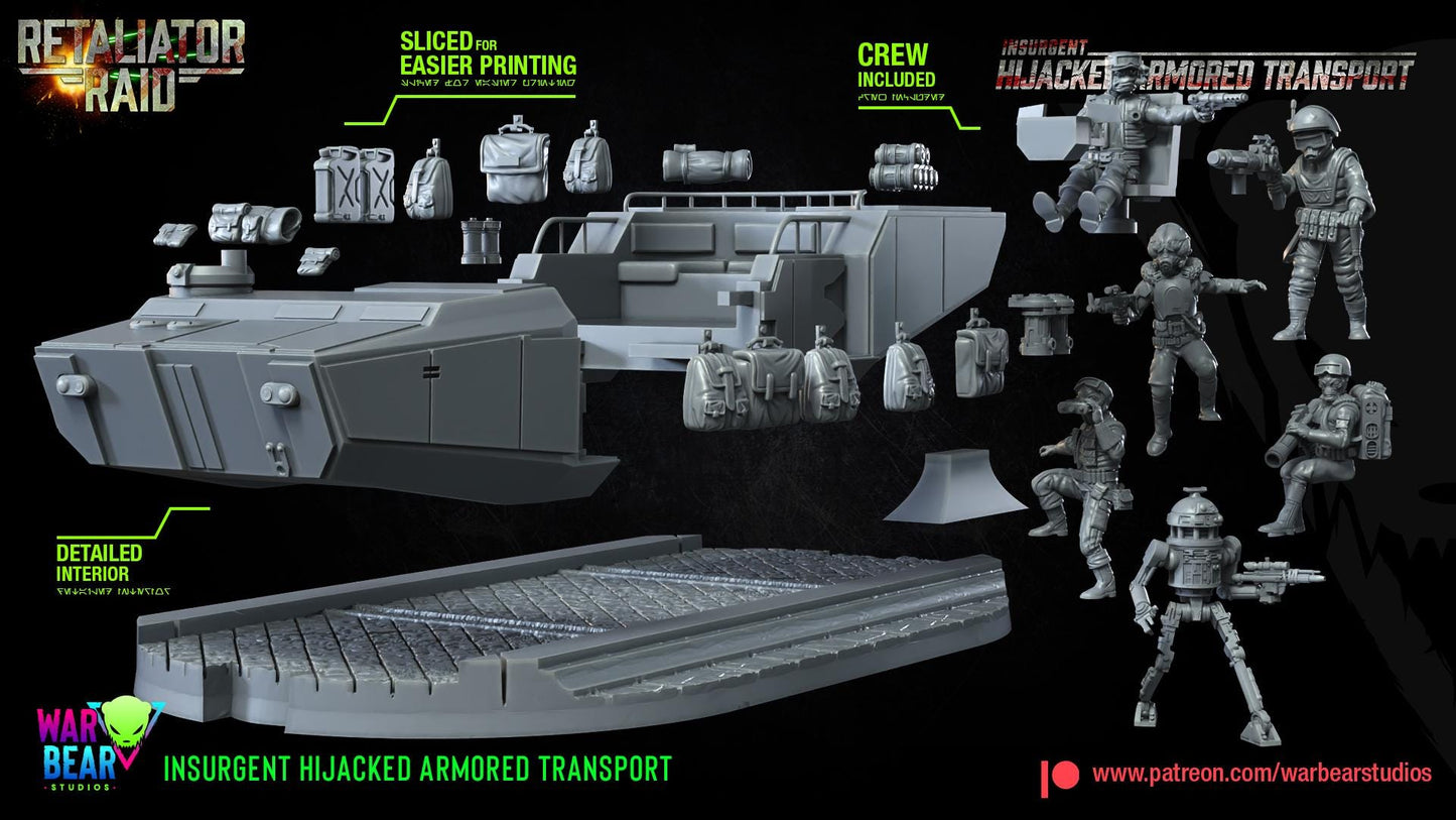 Insurgent Hijacked Armored Transport (Sculpted by War Bear Studios)