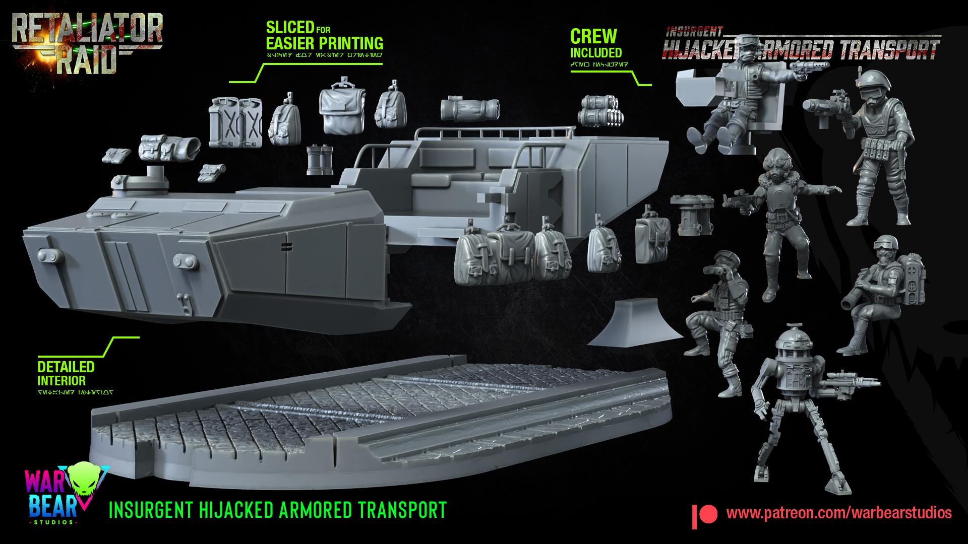 Insurgent Hijacked Armored Transport (Sculpted by War Bear Studios)