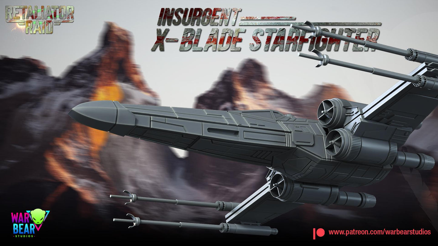 Insurgent X-Blade Starfighter (Sculpted by War Bear Studios)