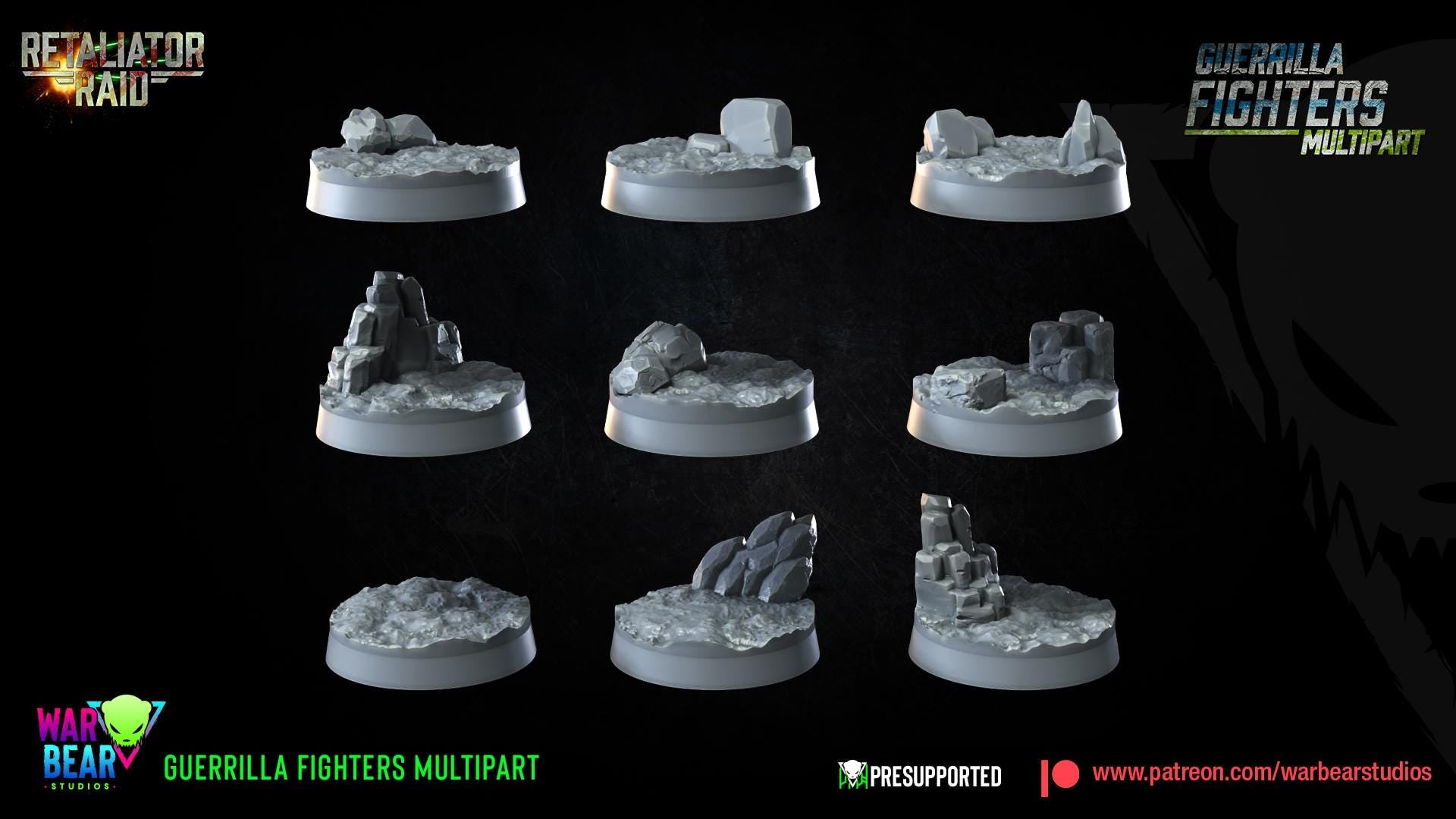 Guerrilla Fighters - set of 3 (Sculpted by War Bear Studios)