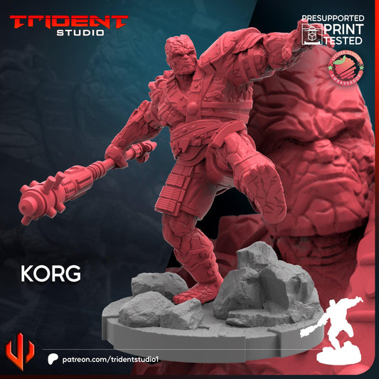 Korg (Fan art sculpted by Trident Studio) (Crisis Protocol Proxy/Alternative)