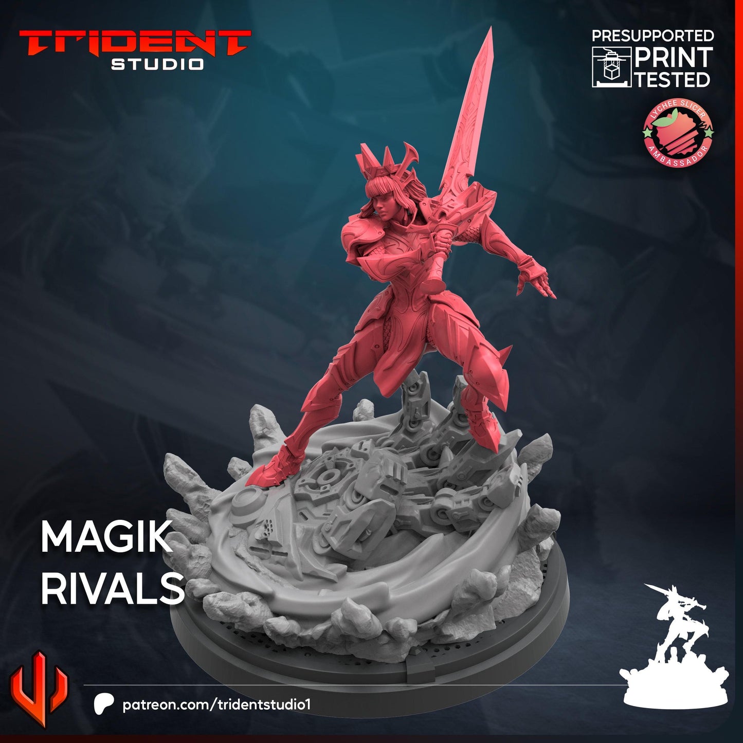 Magik - Rivals (Fan art sculpted by Trident Studio) (Crisis Protocol Proxy/Alternative)