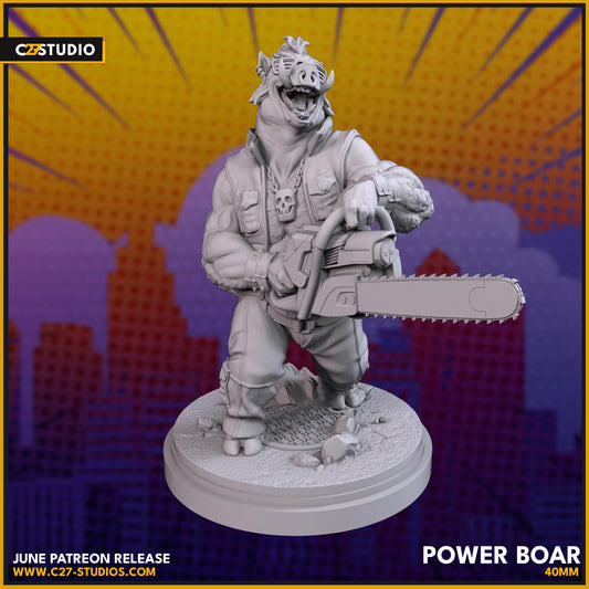 Bebop / Power Boar 40mm miniature (sculpted by C27 collectibles) (Crisis Protocol Proxy/Alternative)