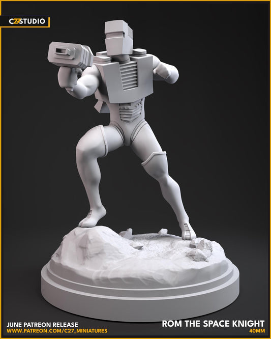 Rom the Space Knight 40mm miniature (sculpted by C27 collectibles) (Crisis Protocol Proxy/Alternative)