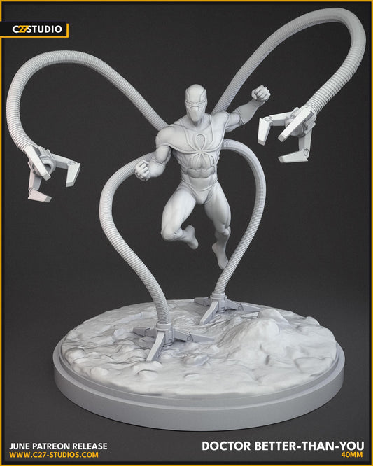 Superior Octopus / Doctor Better-Than-You 40mm miniature (sculpted by C27 collectibles) (Crisis Protocol Proxy/Alternative)