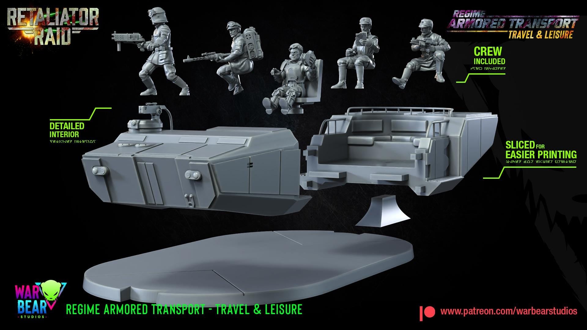 Regime Armoured Transport - Travel and Leisure (Sculpted by War Bear Studios)