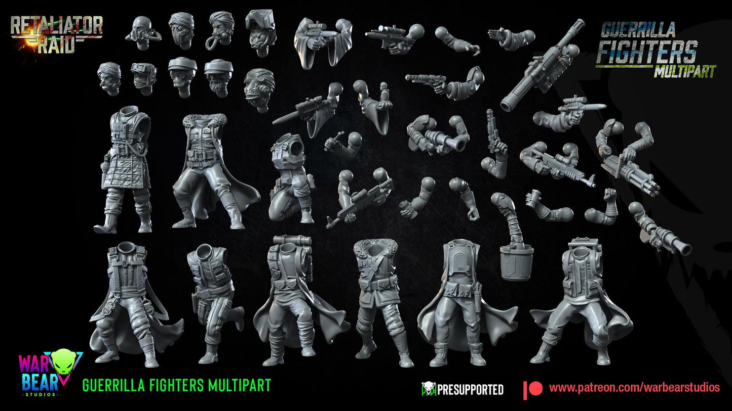 Guerrilla Fighters - set of 3 (Sculpted by War Bear Studios)
