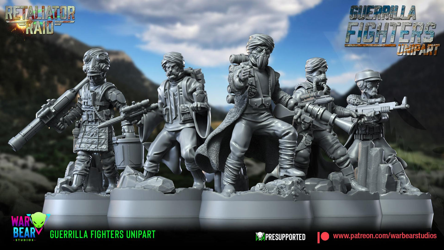 Guerrilla Fighters - set of 3 (Sculpted by War Bear Studios)