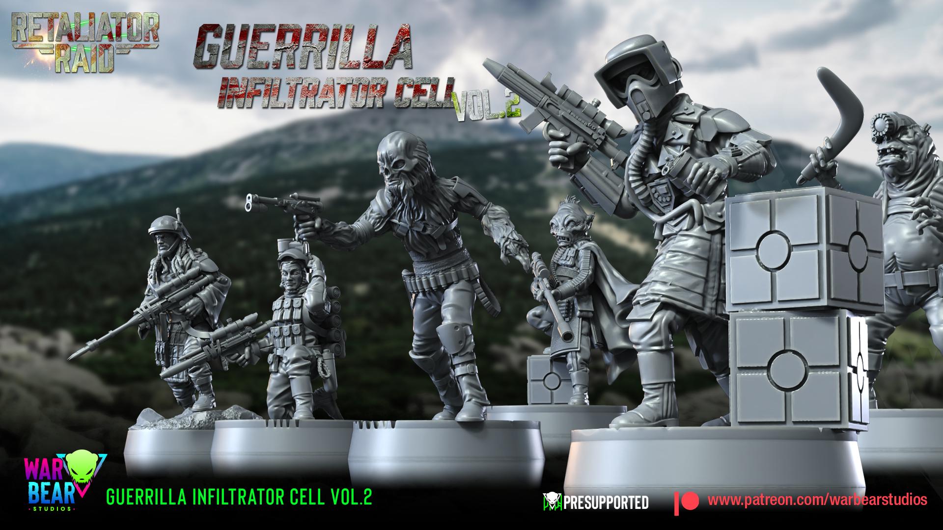 Guerrilla Infiltrators - set of 7 (Sculpted by War Bear Studios)