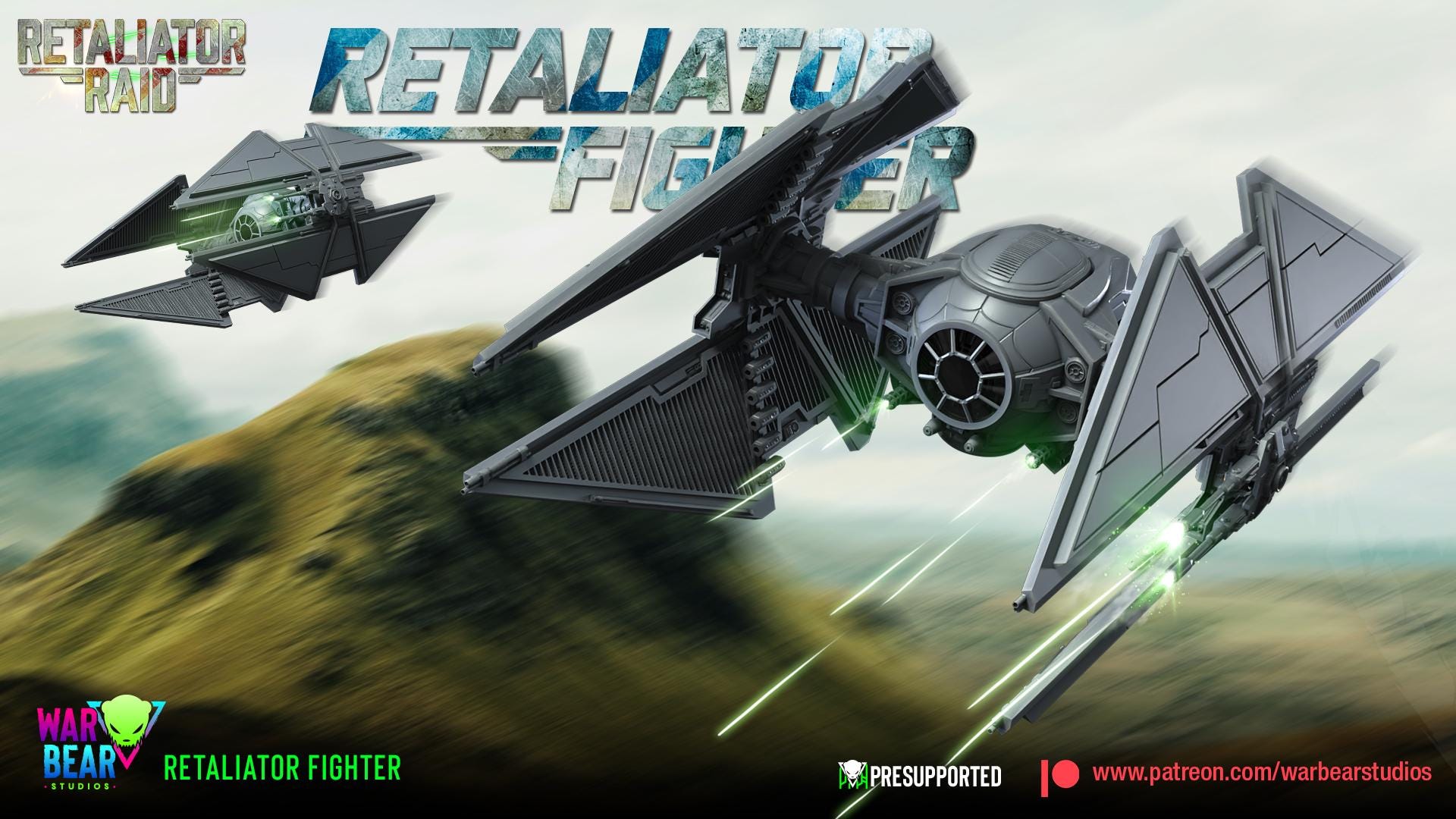 Retaliator fighter (Sculpted by War Bear Studios)