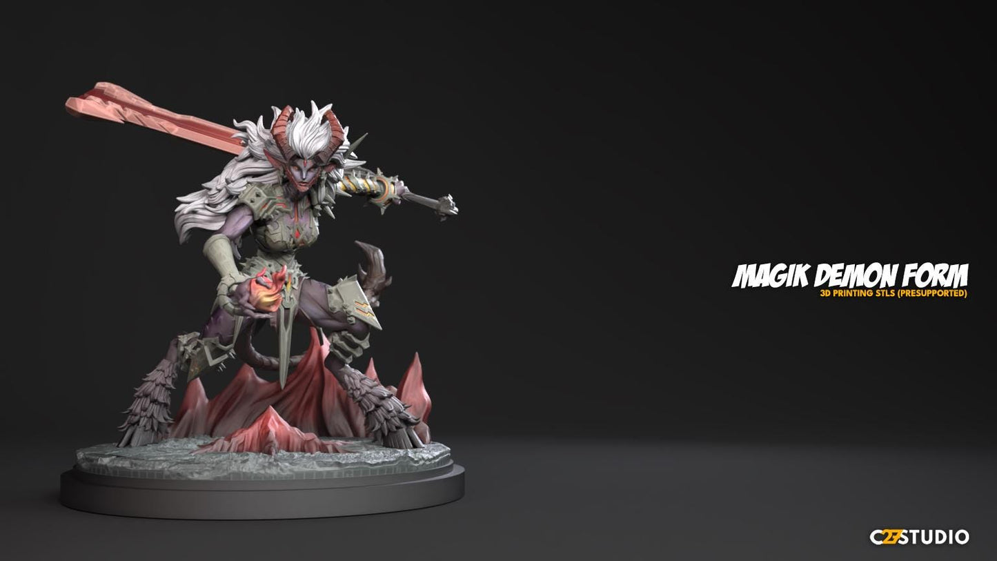 Magik (Demon) - Rivals 40mm miniature (sculpted by C27 collectibles) (Crisis Protocol Proxy/Alternative)