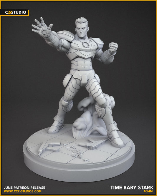 Ultimates Iron Lad / Time Baby Stark 40mm miniature (sculpted by C27 collectibles) (Crisis Protocol Proxy/Alternative)